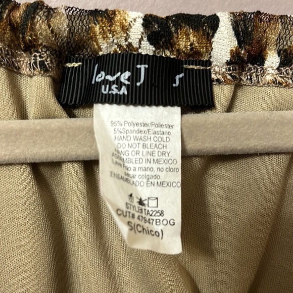 Whimsigoth leopard print rose mesh overlay racerback swing tank sand poly lined - Picture 4 of 4